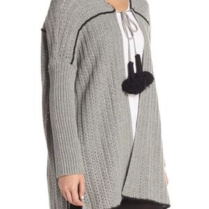 NWT UGG Grey Riley Sweater Pancho Size M/L
